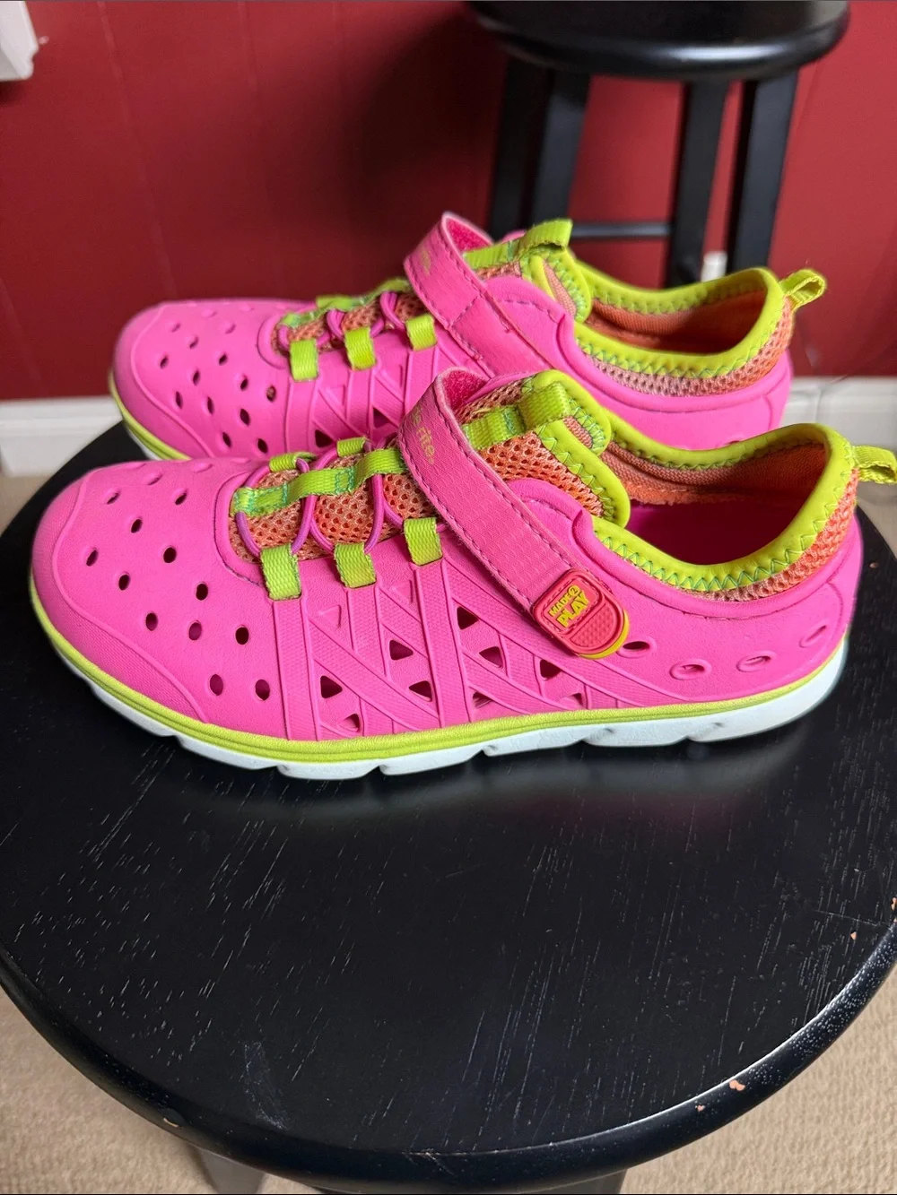 Stride Rite Kids' Pink and Neon Green Water Shoes